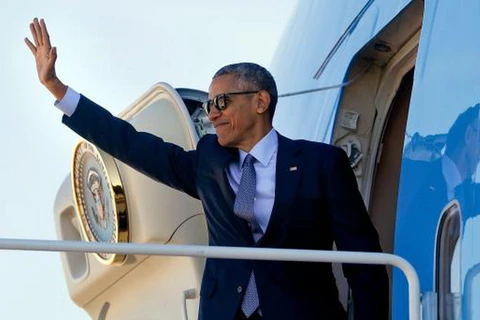 Tổng thống Mỹ Barack Obama đã đến Hy Lạp. (Nguồn: AP)