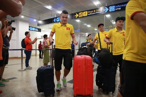 Đội tuyển Việt Nam đã có mặt ở Yangon. (Nguồn: MFF)
