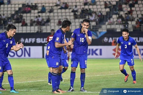 Teerasil Dangda giúp Thái Lan có chiến thắng đầu tay tại AFF Cup 2016.