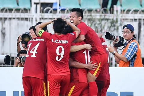 Hình ảnh tuyển Việt Nam ở trận thắng Malaysia. (Nguồn: Affsuzukicup)