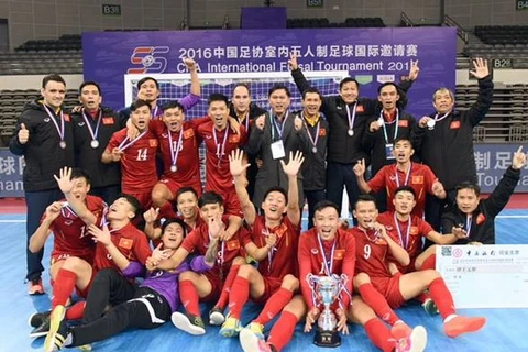 Tuyển Futsal Việt Nam giành ngôi á quân. (Nguồn: Futsal Vietnam)