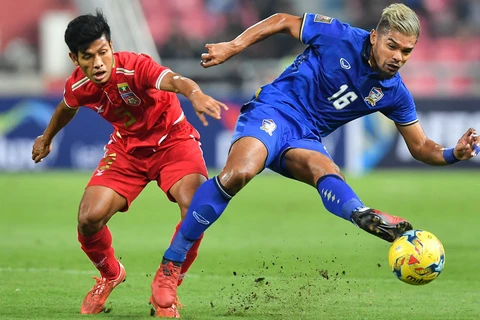 Thái Lan dễ dàng vượt qua Myanmar. (Nguồn: Affsuzukicup)