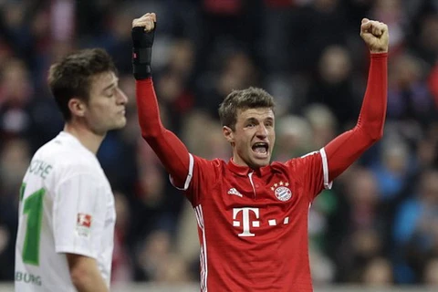 Mueller ghi bàn cho Bayern. (Nguồn: AP)