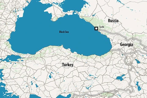 Máy bay Tu-154 của Nga đã rơi xuống biển Đen. (Nguồn: Daily Mail)