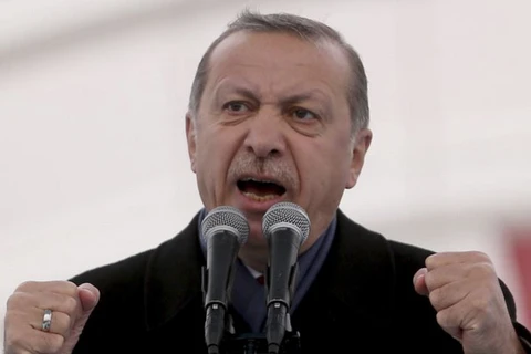 Tổng thống Thổ Nhĩ Kỳ, Recep Tayyip Erdogan. (Nguồn: AP)