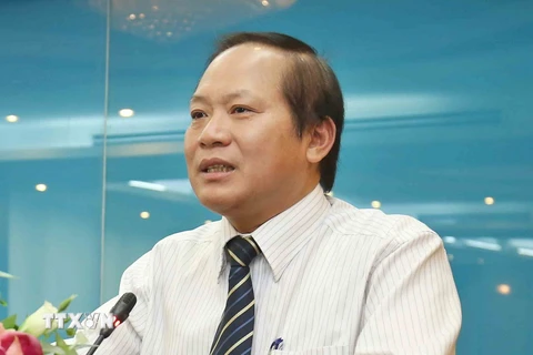 Bộ trưởng Bộ Thông tin và truyền thông Trương Minh Tuấn. (Ảnh: Minh Quyết/TTXVN)