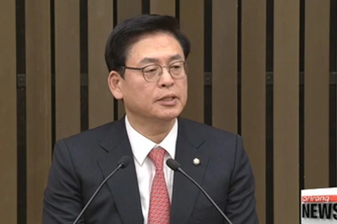 Lãnh đạo nhóm nghị sỹ của Saenuri tại Quốc hội, Nghị sỹ Chung Woo-taik. (Nguồn: arirang.com)