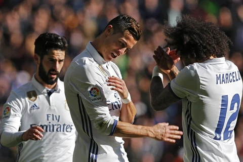 Ronaldo và đồng đội ăn mừng. (Nguồn Getty Images)