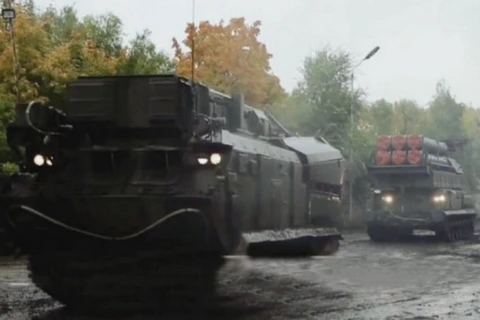 Hệ thống tên lửa phòng không mới Buk-M3. (Nguồn: TV Zvezda)
