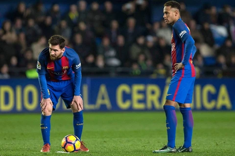 Messi và Neymar không thể giúp Barcelona giành chiến thắng. (Nguồn: EPA)