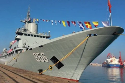 Tàu do thám điện tử mới, có tên CNS Khai Dương Tinh hay Mizar mang mã hiệu 856. (Nguồn: janes.com)