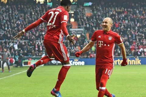 Bayern thắng cả hia trận đầu năm 2017 nhưng chưa thuyết phục. (Nguồn: Eurosport)