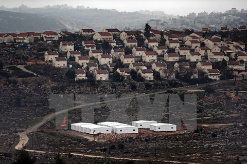 Khu định cư đang được xây dựng tại Bờ Tây ngày 31/1. (Nguồn: AFP/TTXVN)