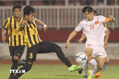Công Phượng đã thi đấu tốt và ghi 1 bàn thắng cho U23 Việt Nam. (Ảnh: Quang Nhựt/TTXVN)