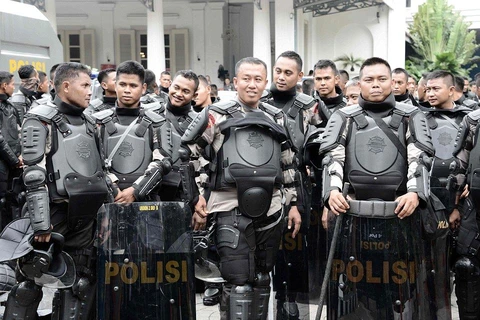 Lực lượng cảnh sát Indonesia. (Nguồn: Daily Mail)
