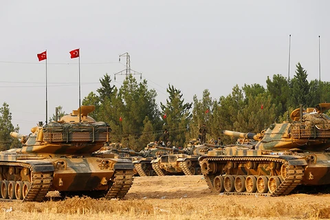 Xe tăng của quân đội Thổ Nhĩ Kỳ tại Syria. (Nguồn: Reuters)