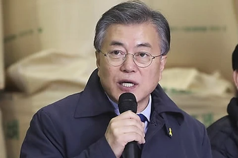 Ưng cử viên Tổng thống Hàn Quốc Moon Jae-in. (Nguồn: Yonhap)