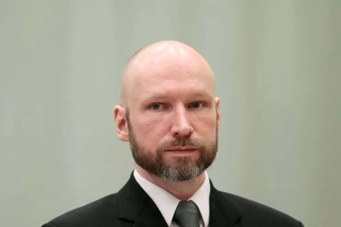 Anders Breivik tại phiên tòa án ở Oslo. (Nguồn: AFP)