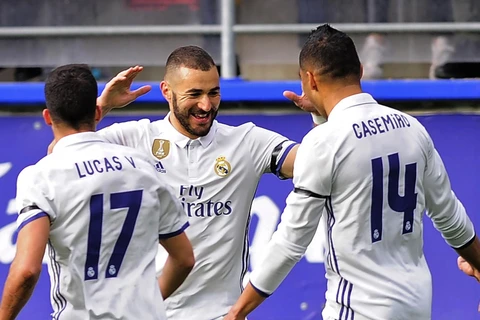 Benzema góp công lớn mang chiến thắng về cho Real Madrid. (Nguồn: Getty Images)