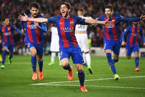 Sergi Roberto ghi bàn thắng quý hơn vàng giúp Barcelona làm nên kỳ tích. (Nguồn: Getty Images)