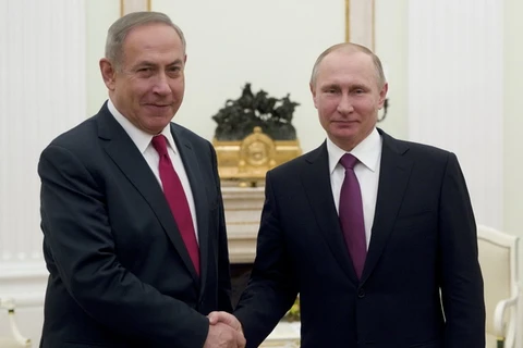 Thủ tướng Israel Netanyahu và Tổng thống Nga Vladimir Putin. (Nguồn: EPA)