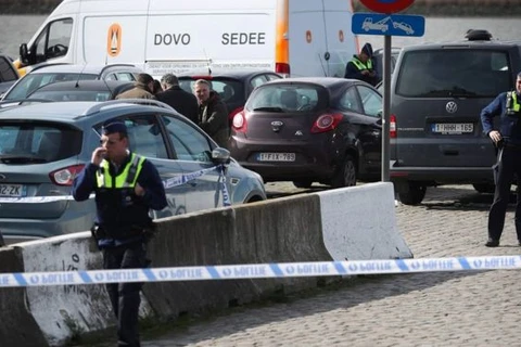 Cảnh sát Bỉ phong tỏa hiện trường. (Nguồn: AFP)