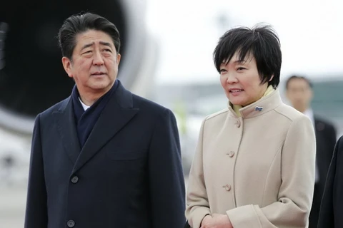 Thủ tướng Nhật Bản Shinzo Abe và phu nhân Akie Abe. (Nguồn: EPA)