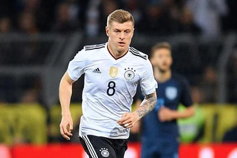 Toni Kroos trong màu áo đội tuyển Đức: (Nguồn: nordphoto)