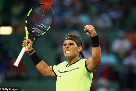 Nadal giành vé vào vòng 4 Miami Open trong ngày cán mốc 1.000 trận đấu. (Nguồn: Getty Images)