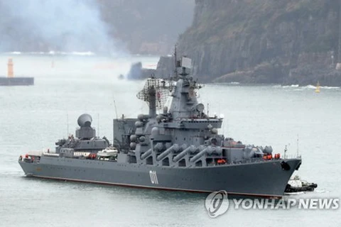 Tàu Hải quân Nga Varyag. (Nguồn: Yonhap)