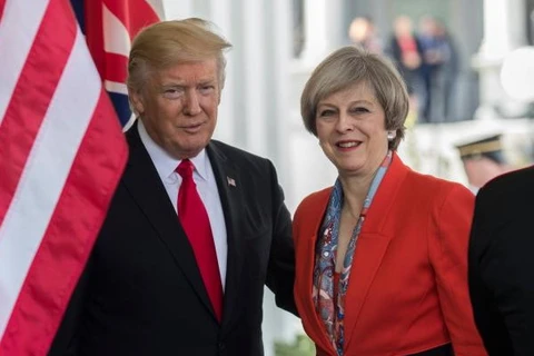 Thủ tướng Anh Theresa May và Tổng thống Mỹ Donald Trump. (Nguồn: Getty Images)