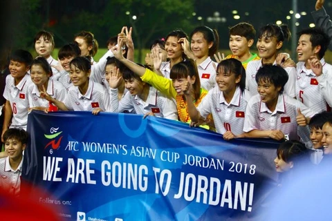 Tuyển Việt Nam giành vé đến Jordan dự vòng chung kết Asian Cup 2018. (Nguồn: Tuoitre)