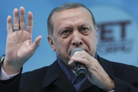 Tổng thống Thổ Nhĩ Kỳ Tayyip Erdogan. (Nguồn: theaustralian)