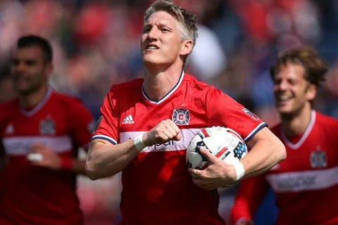 Bastian Schweinsteiger có bàn thắng thứ 2 cho Chicago Fire. (Nguồn: foxsports.com)