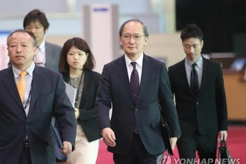 Quan chức của 2 nước Hàn Quốc và Nhật Bản gặp nhau để bàn về vấn đề Triều Tiên. (Nguồn: Yonhap)