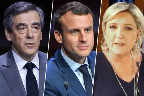 Ba ứng viên Tổng thống Pháp François Fillon, Marine Le Pen, Emmanuel Macron. (Nguồn: public.fr)