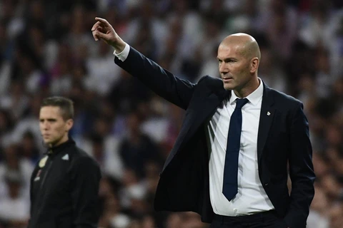 Zidane đã không chấp nhận một kết quả hòa trước Barcelona khi quyết định đẩy cao đội hình. (Nguồn: Getty Images)