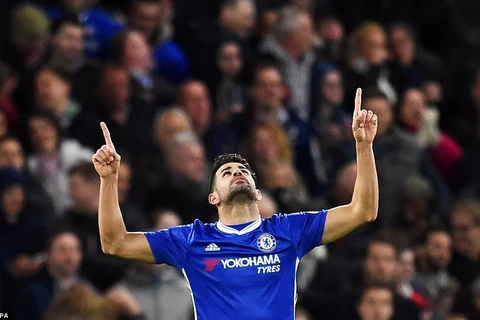 Costa lập cú đúp mang chiến thắng về cho Chelsea. (Nguồn: EPA)