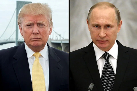 Tổng thống Mỹ Trump (trái) và Tổng thống Nga Putin. (Nguồn: AP)