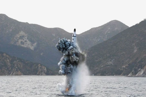 Hình ảnh một vụ phóng tên lửa của Triều Tiên. (Nguồn: Reuters)