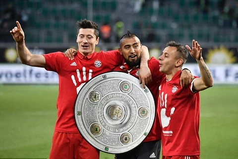 Bayern lần thứ 5 liên tiếp đăng quang ở Bundesliga. (Nguồn: AFP/Getty Images)