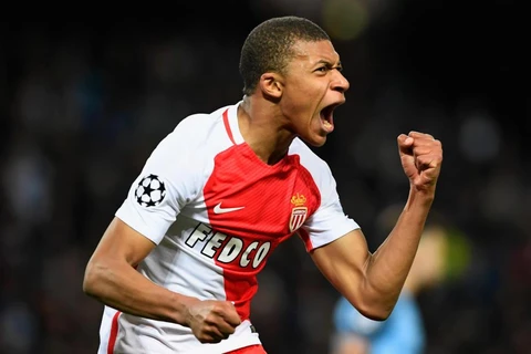 Tài năng trẻ Kylian Mbappe trong màu áo Monaco. (Nguồn: Getty Images)