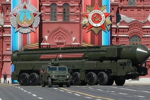 Vũ khí hạng nặng của Nga tại buổi tổng duyệt. (Nguồn: Getty Images)
