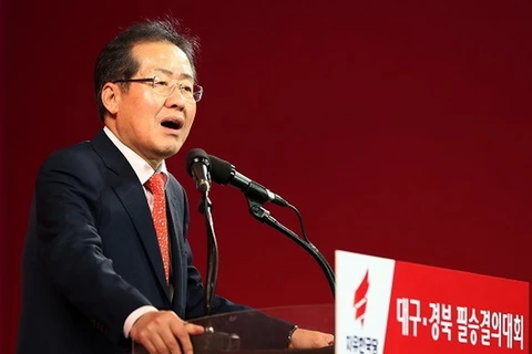Ông Hong Joon-pyo thuộc đảng Hàn Quốc Tự do theo đường lối bảo thủ. (Nguồn: Yonhap)