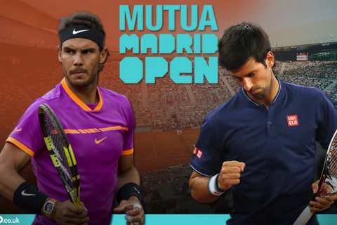 Nadal chạm trán Djokovic ở Madrid Masters 2017. (Nguồn: Metro.co.uk)