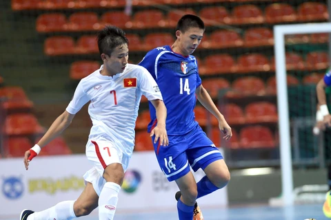 U20 Futsal Việt Nam (áo trắng) thắng ngoạn mục trước U20 Futsal Đài Loan. (Nguồn: Vietnam Futsal National Team)