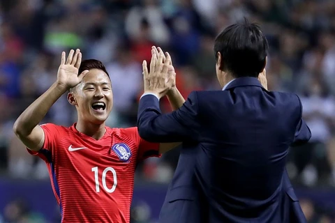 Lee Seung-Woo mở đầu cho chiến thắng của U20 Hàn Quốc. (Nguồn: Getty Images)
