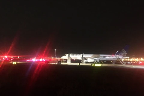 Một máy bay gặp sự cố ở sân bay quốc tế Newark Liberty. (Nguồn: twitter.com)