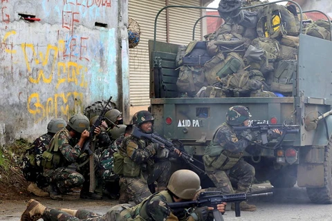 Quân đội chính phủ Philippines ở Marawi. (Nguồn: Reuters)