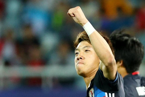 Ritsu Doan đưa U20 Nhật Bản vào vòng 1/8. (Nguồn: Getty Images)